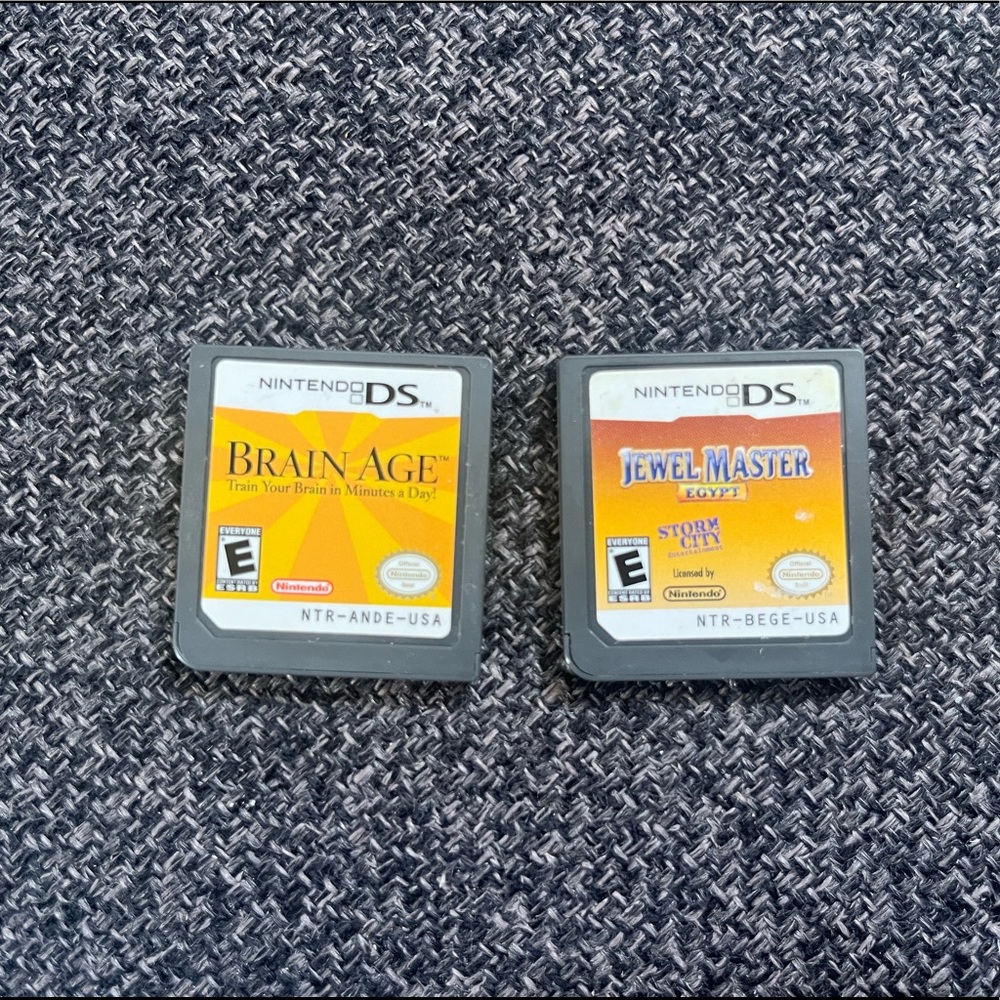 •Nintendo DS Games Brain Age & Jewel Master Egypt•